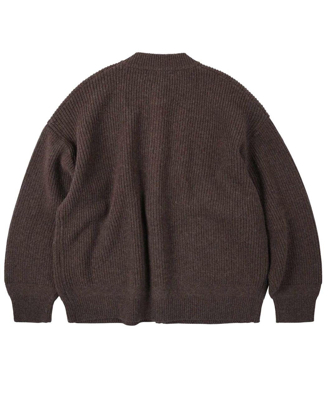 FRIZMWORKS Brown Heavy Wool Round Cardigan for men