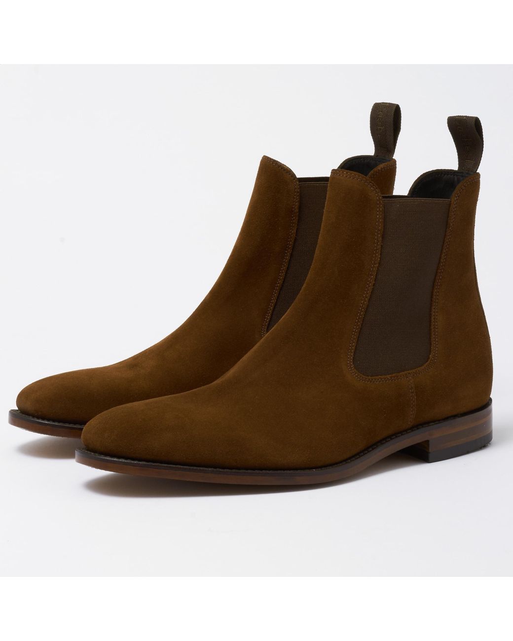 Loake Mitchum Brown Suede Leather Chelsea Boot for Men | Lyst UK