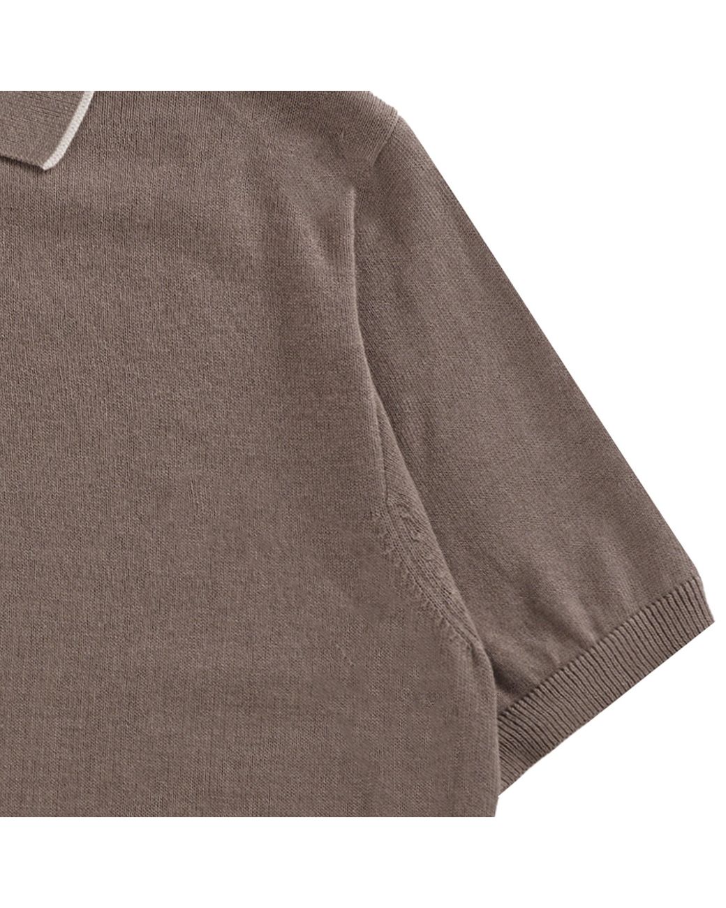 Pittari Brown Short Sleeve Polo Tipping for men