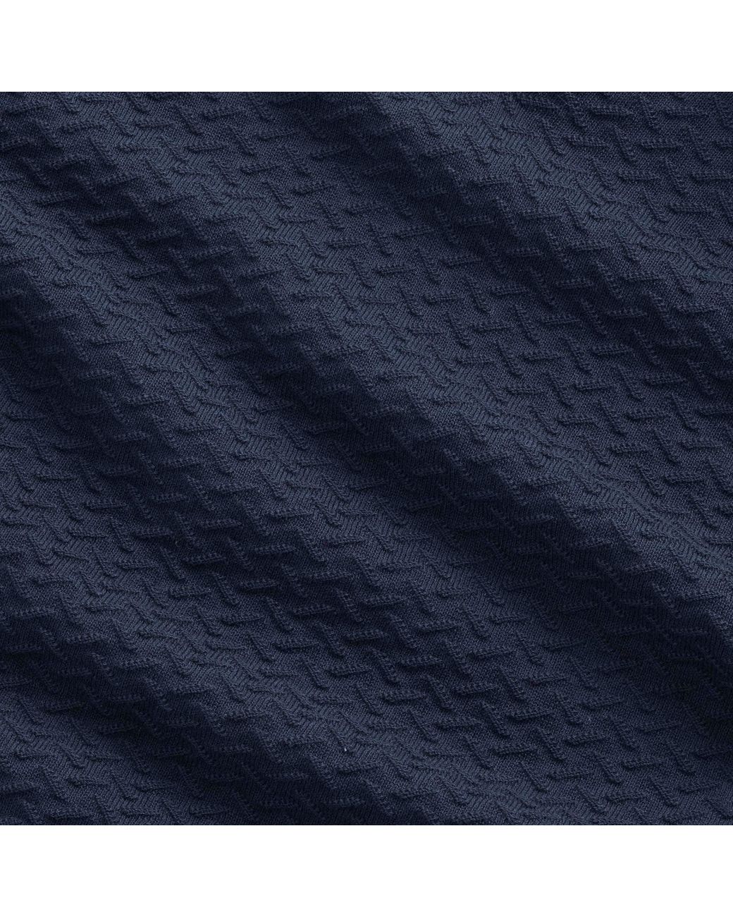 NN07 Blue Paul Textured Stitch Polo for men