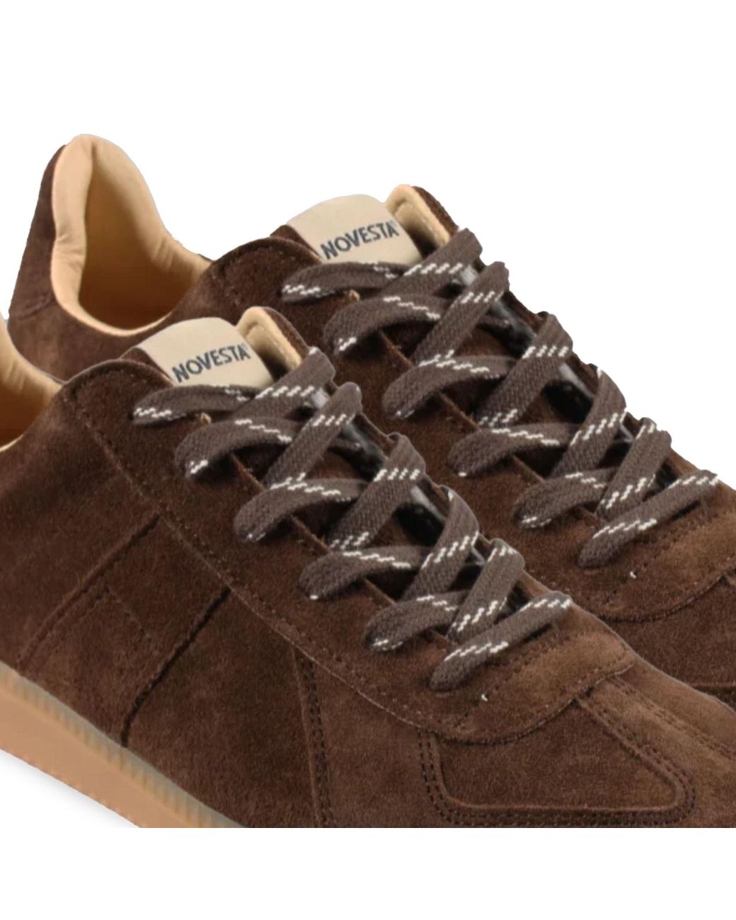 Novesta Brown All Suede German Army Trainer Gat for men