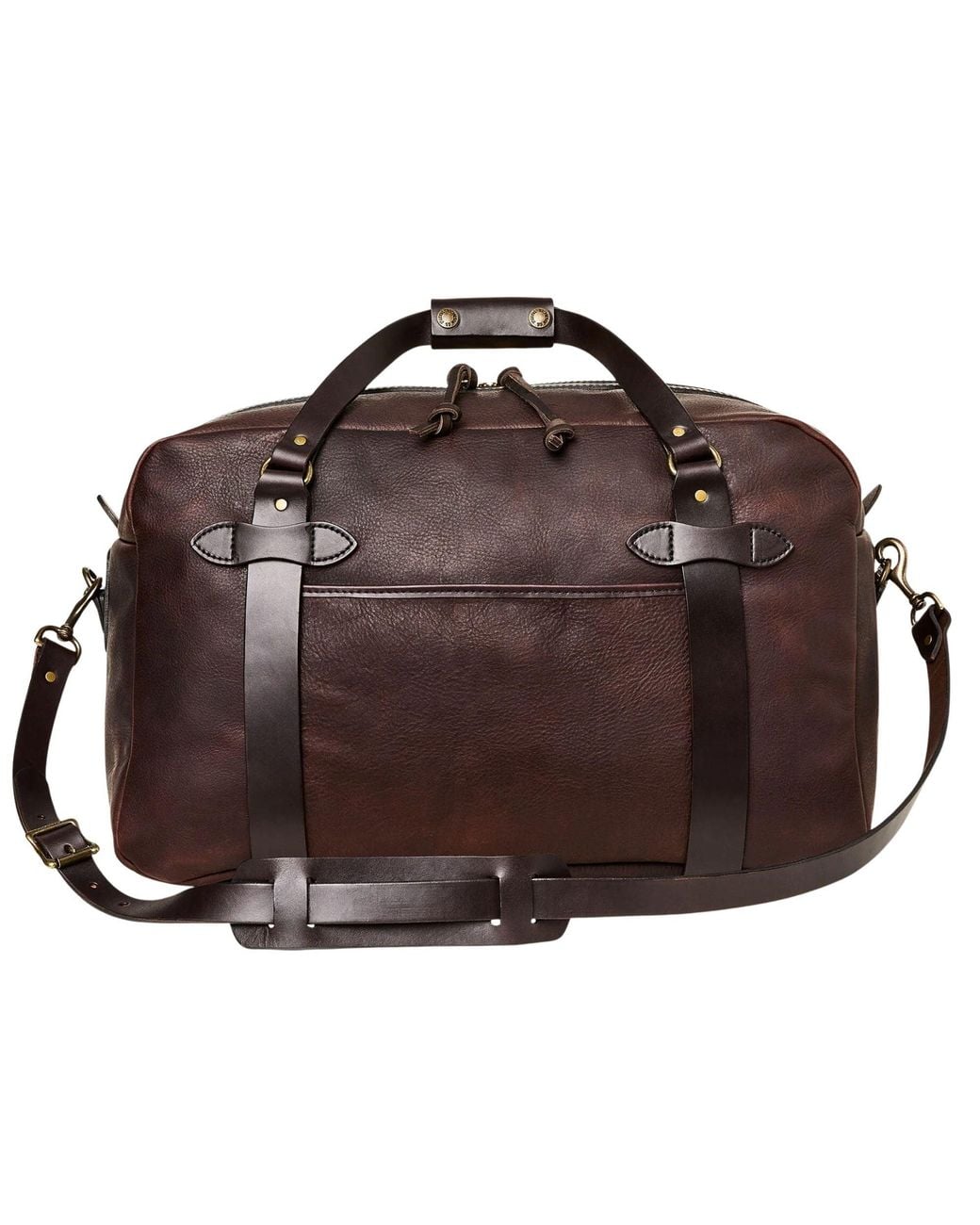 Filson Brown Heritage Leather Medium Duffle for men