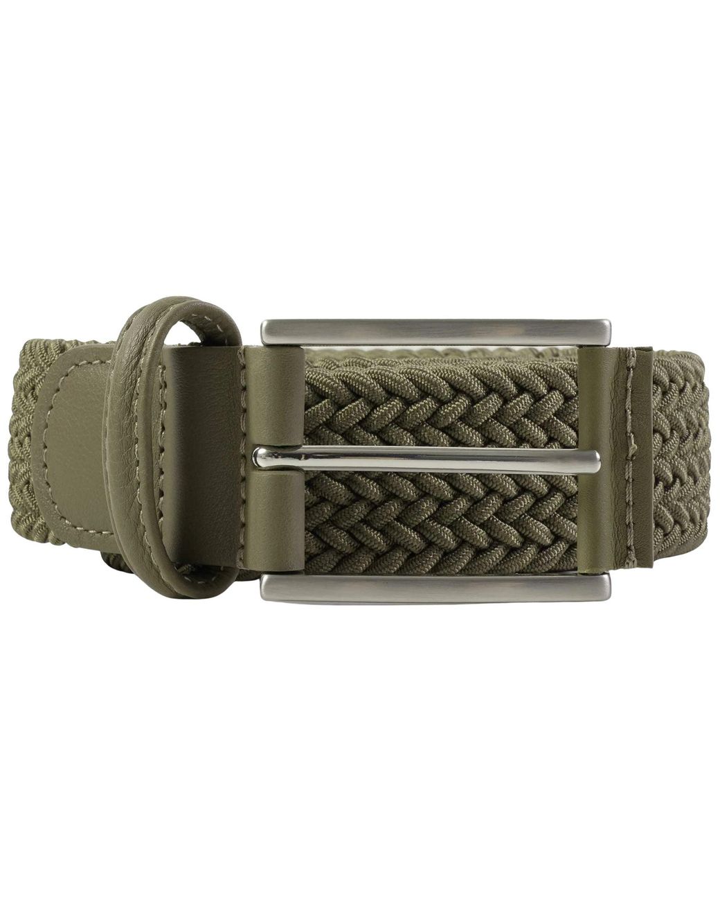 Andersons Green Woven Belt for men