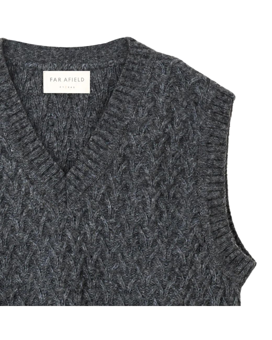 Far Afield Gray Basket Weave Pinto Vest for men