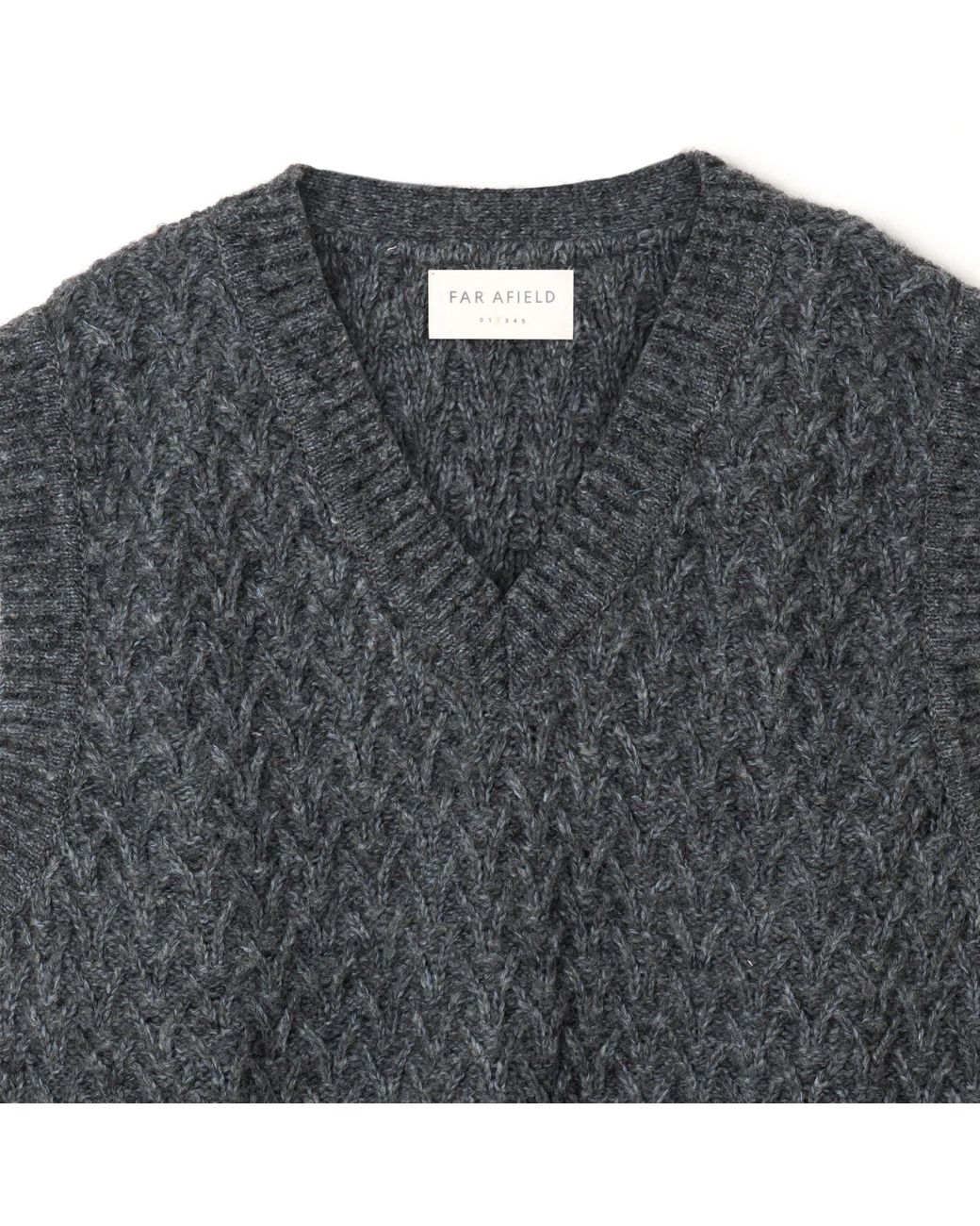 Far Afield Gray Basket Weave Pinto Vest for men