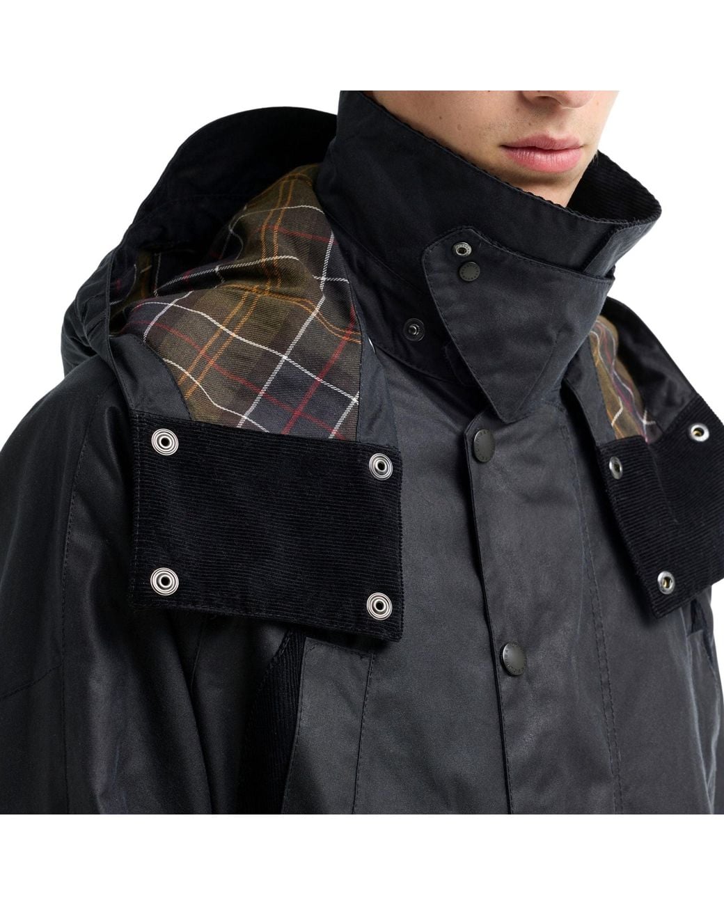 Barbour X Norbit Black Long Wax Jacket for men
