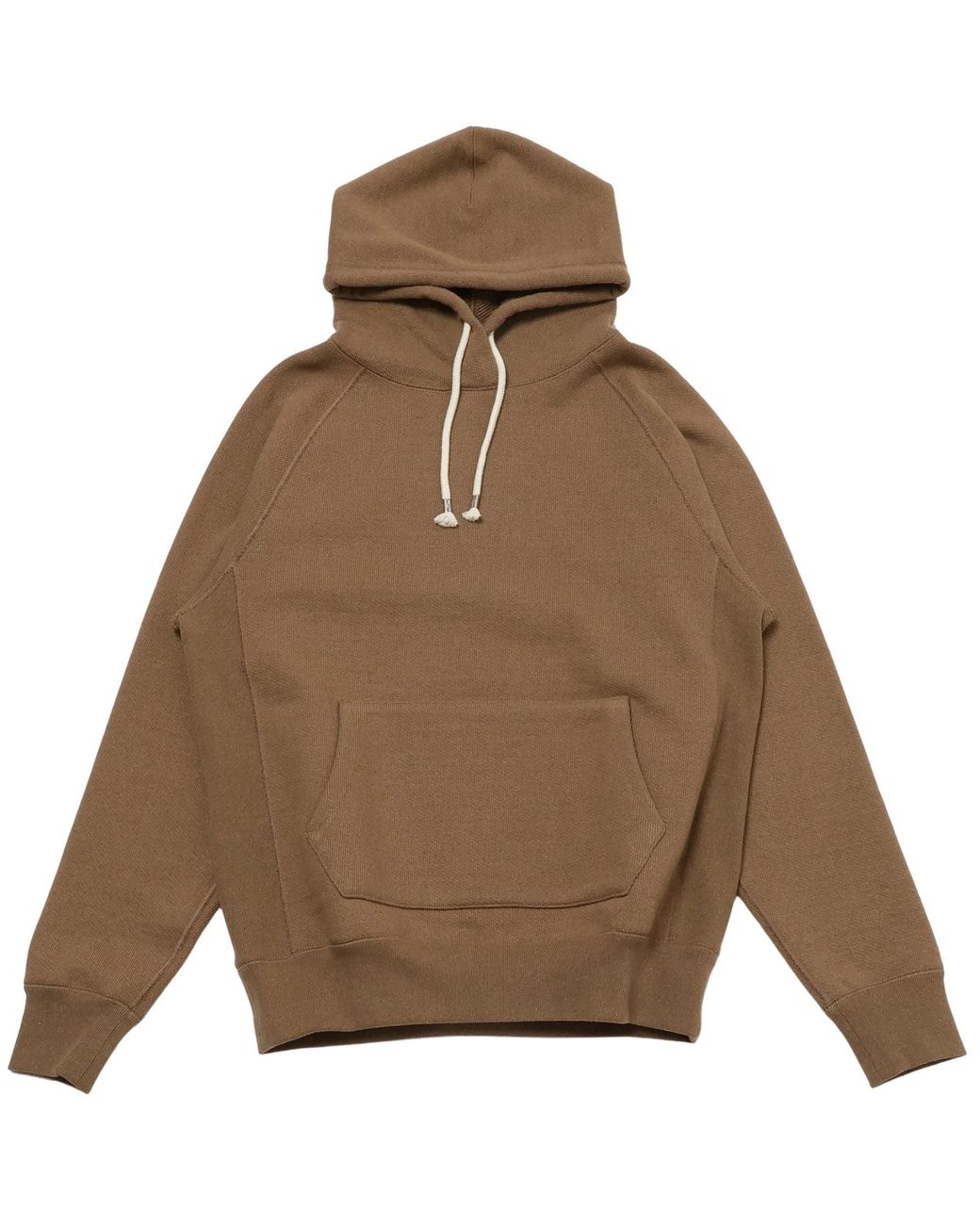 Wonder Looper Brown Double Heavyweight Iron Mordant Foxfibre Pullover Hoodie for men
