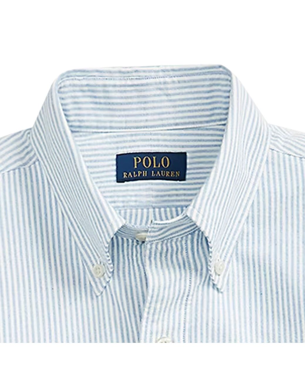 Polo Ralph Lauren Blue Custom Fit Oxford Shirt for men