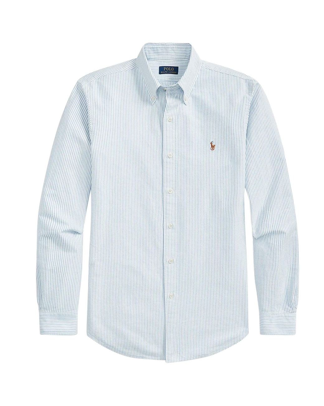 Polo Ralph Lauren Blue Custom Fit Oxford Shirt for men