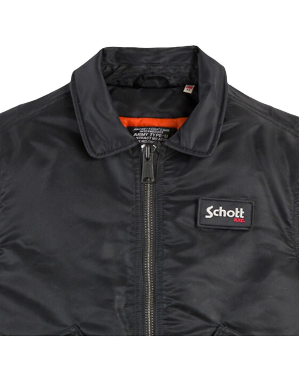 Schott Nyc Black Cwu 90's Fit Bomber Jacket for men