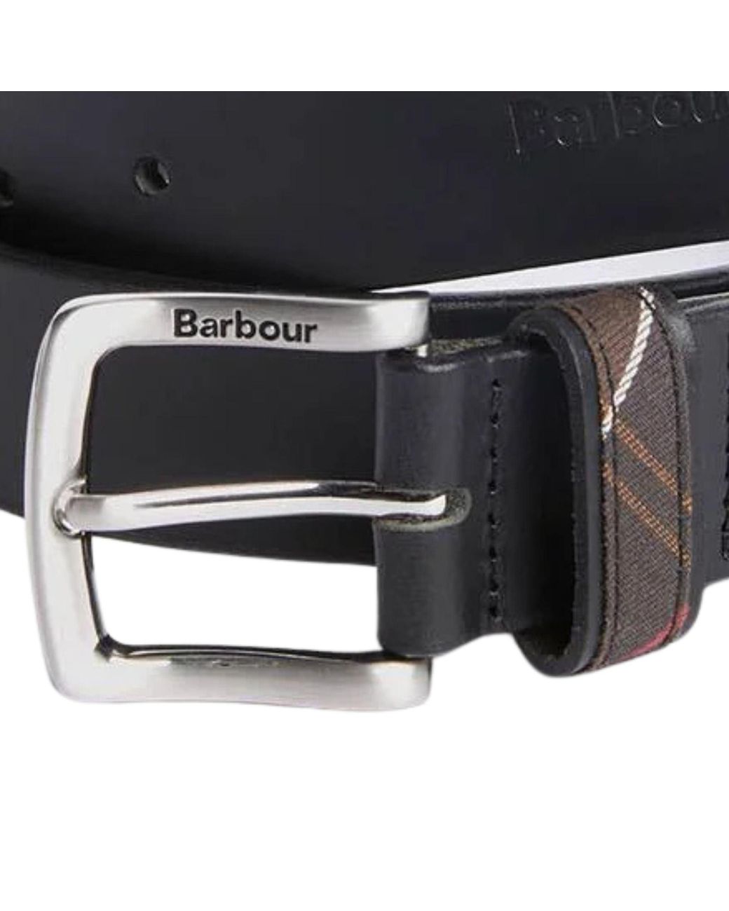 Barbour Black Esk Leather Belt for men