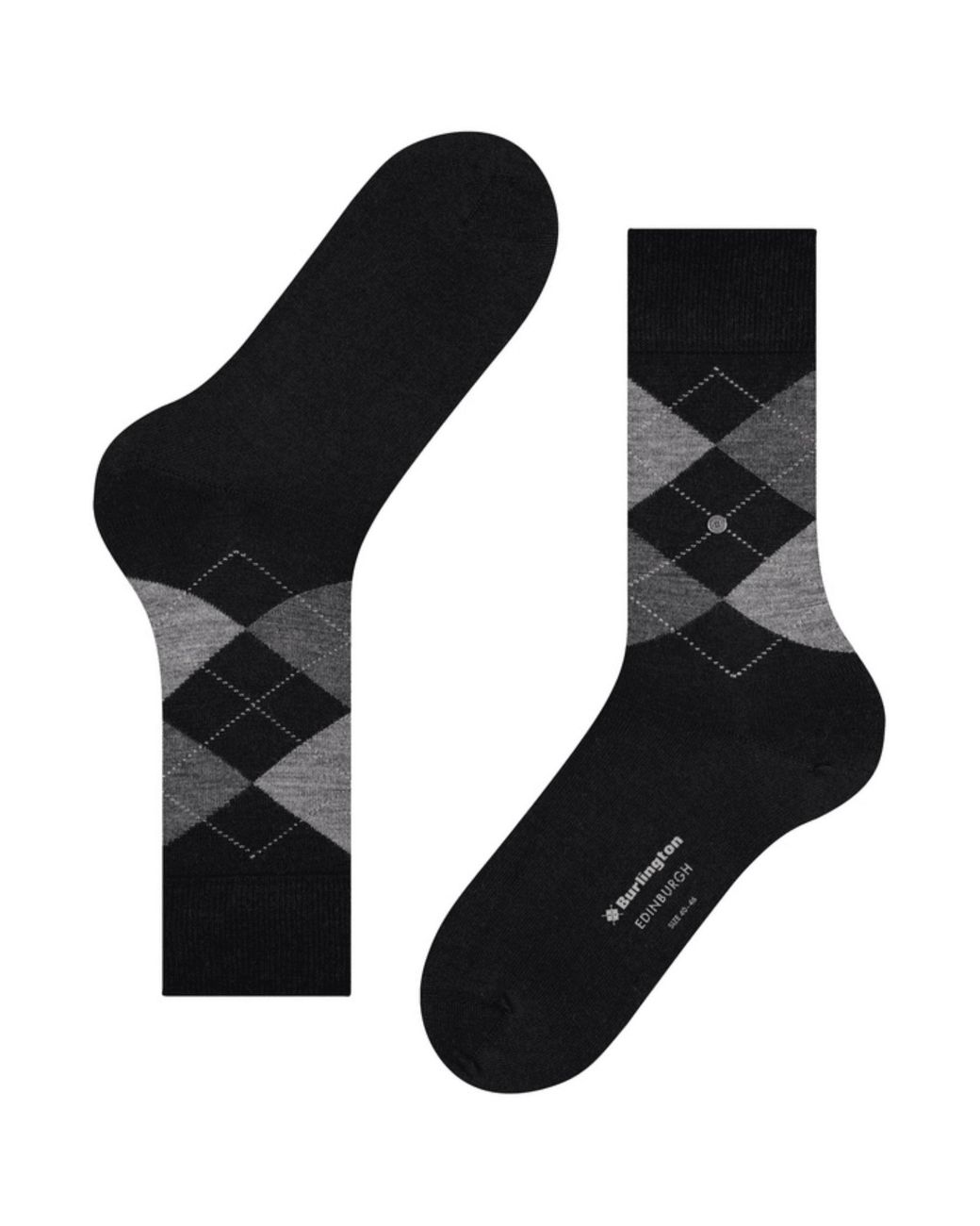 Burlington Black Edinburgh Socks for men