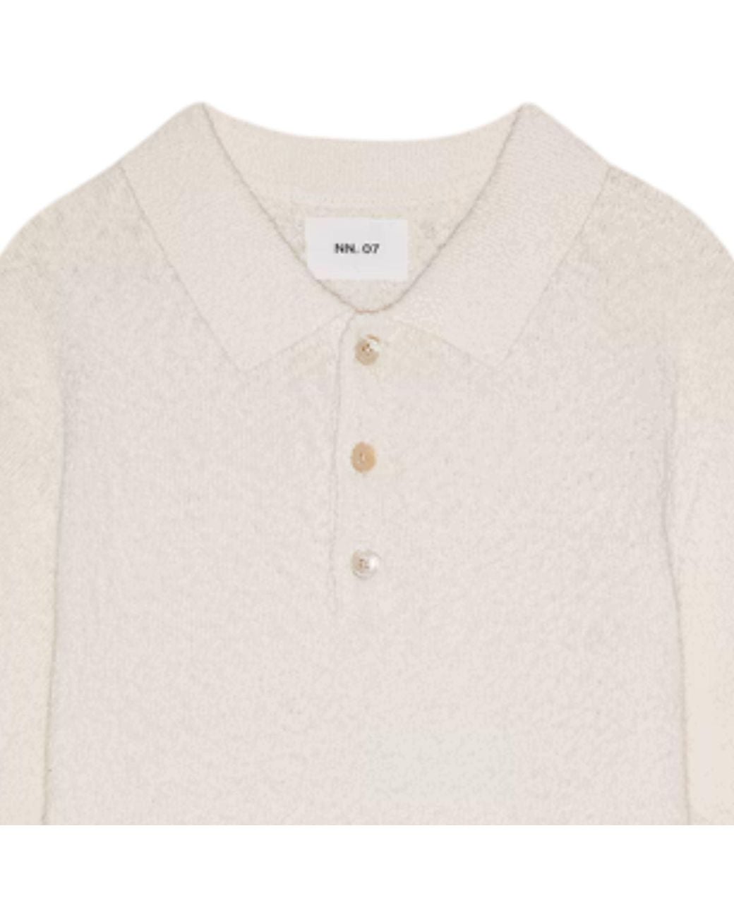 NN07 Natural Randy Boucle Yarn Polo for men