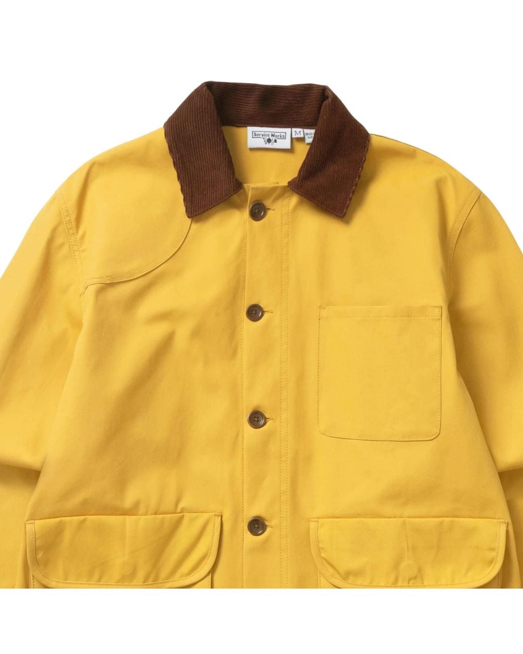 Service Works Yellow Waxed Barn Coat for men