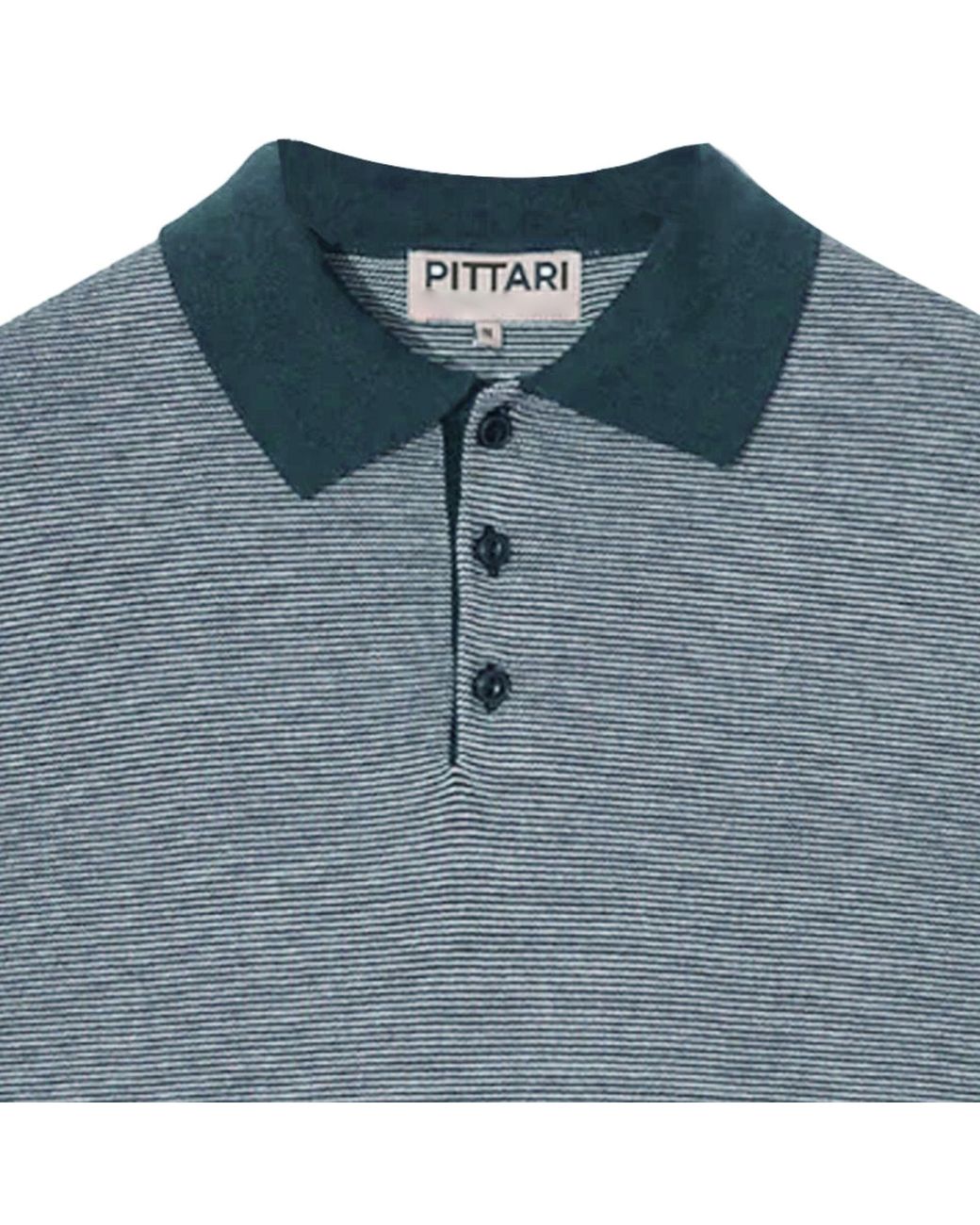 Pittari Blue Microstripe Short Sleeve Polo for men