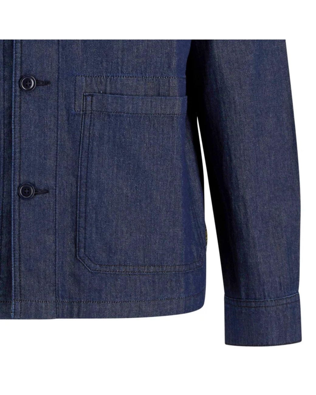 Barbour Blue Piligan Herringbone Denim Overshirt for men