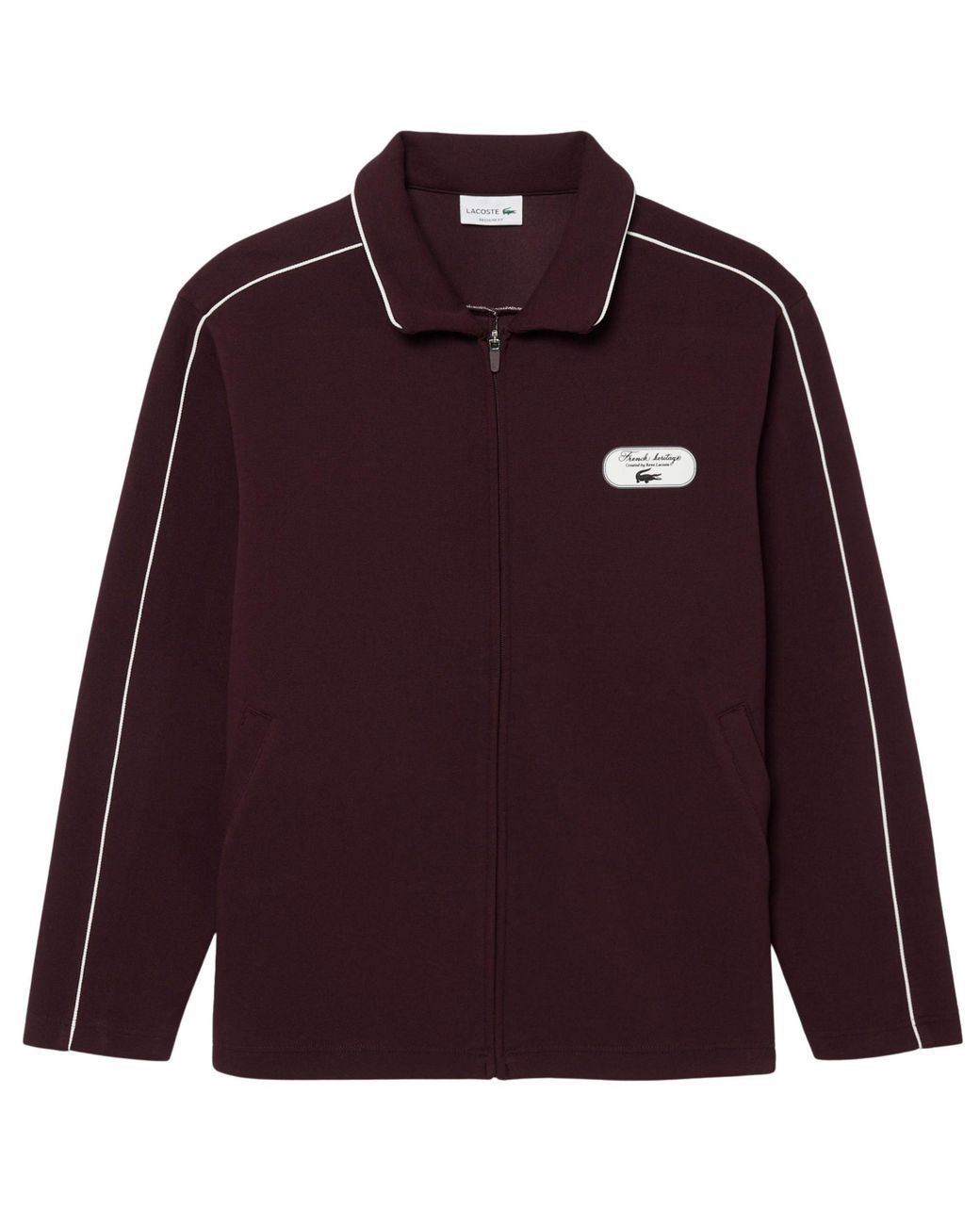 Lacoste Purple Tennis Heritage Zipped Badge Accent Sweatshirt for men