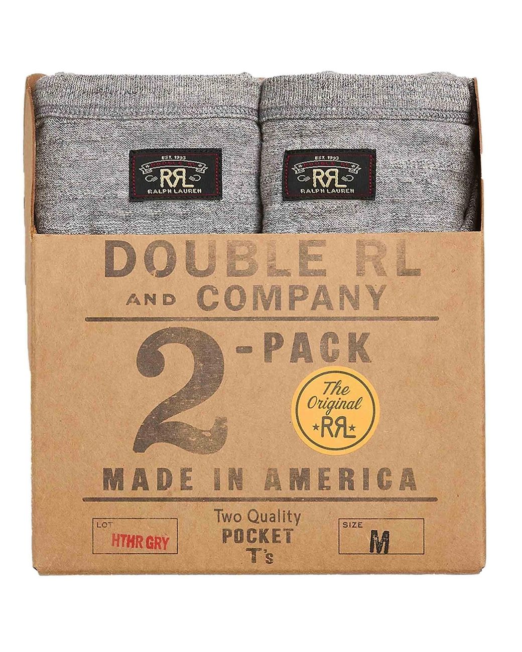 RRL Gray 2 Pack T-Shirts for men