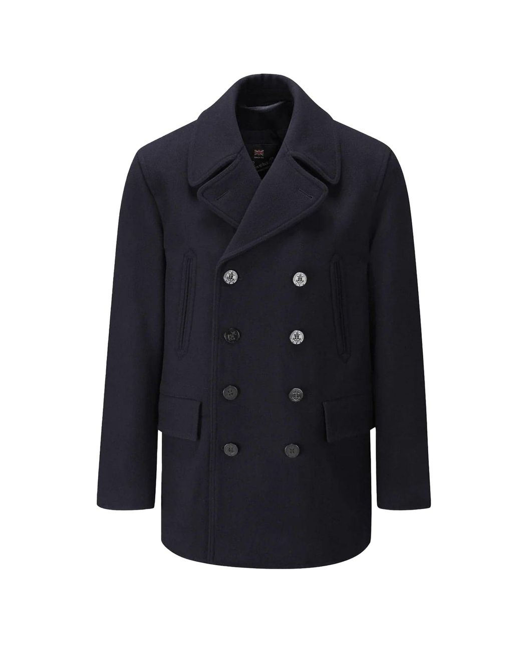Gloverall Blue Churchill Peacoat for men