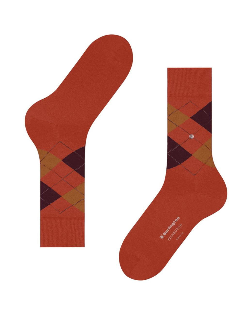 Burlington Red Edinburgh Socks for men