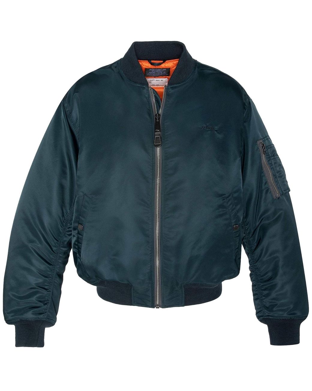 Schott Nyc Blue Ma-1 90's Fit Bomber Jacket for men