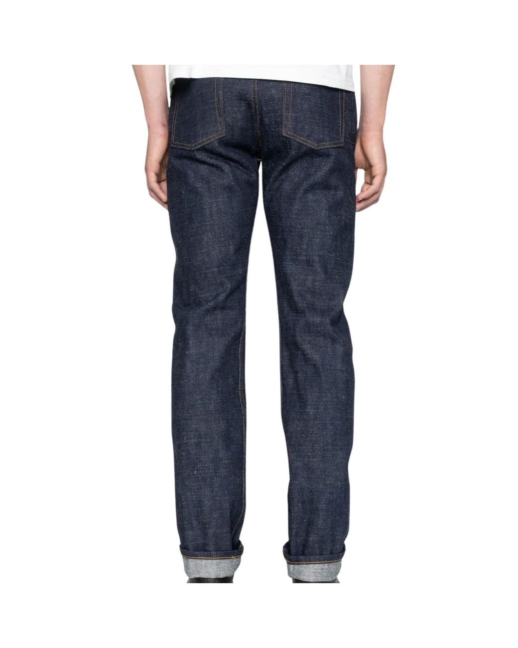 Naked & Famous Gray Weird Guy Brawler Selvedge for men