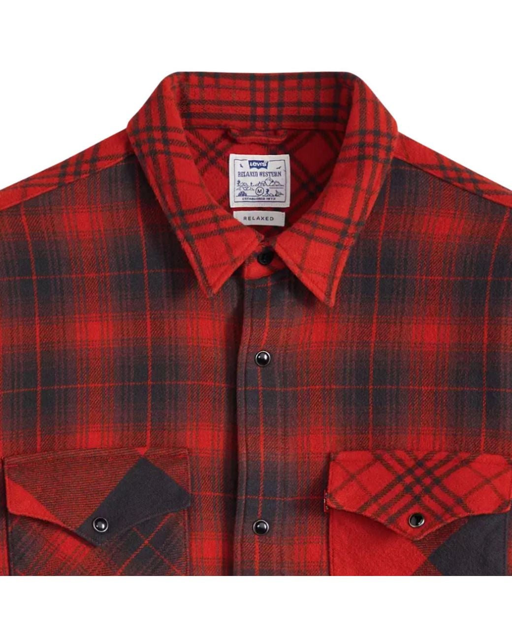 Levi's Red Levi's Pieced Relaxed Western Shirt for men