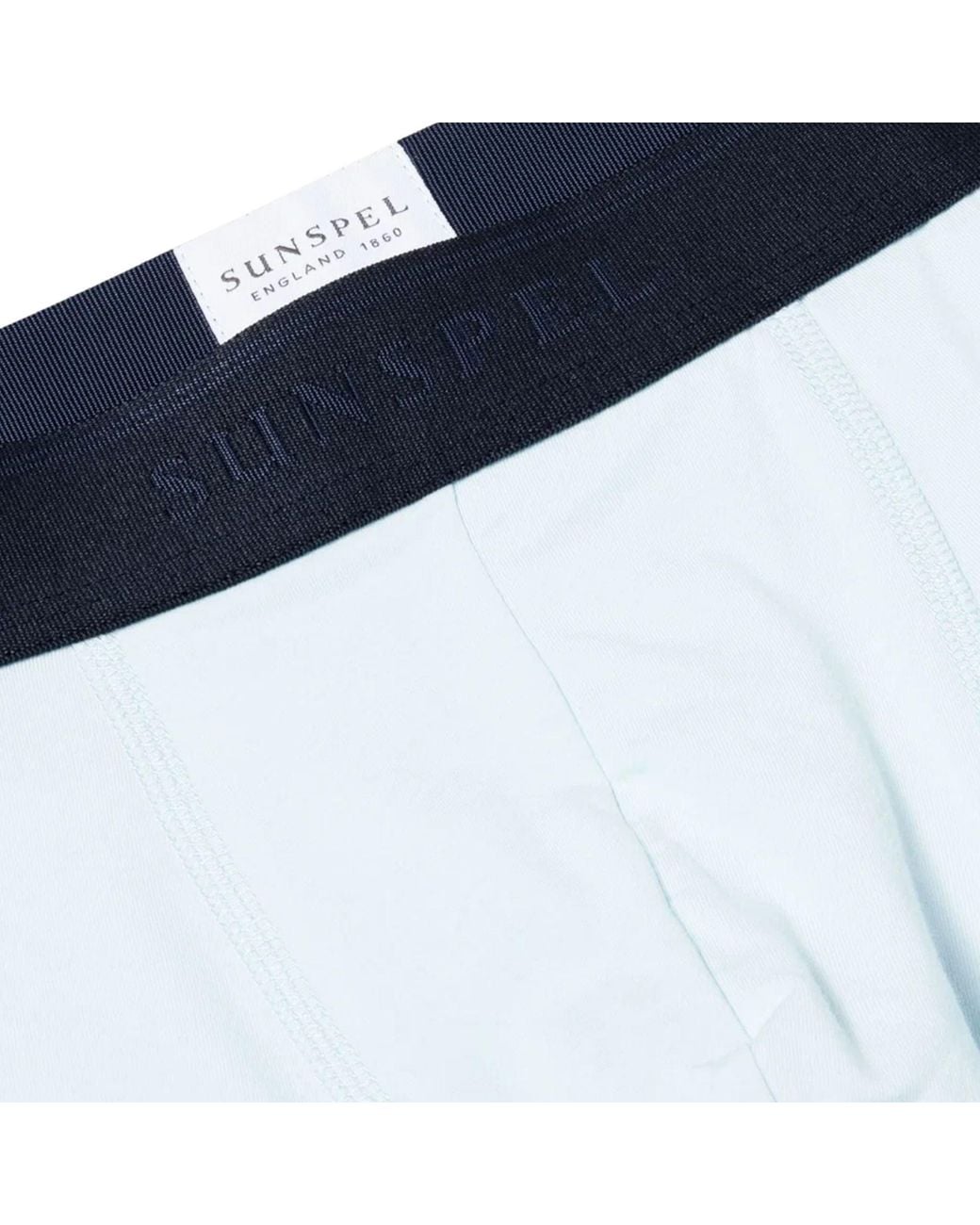 Sunspel Blue Stretch Cotton Boxer Briefs for men