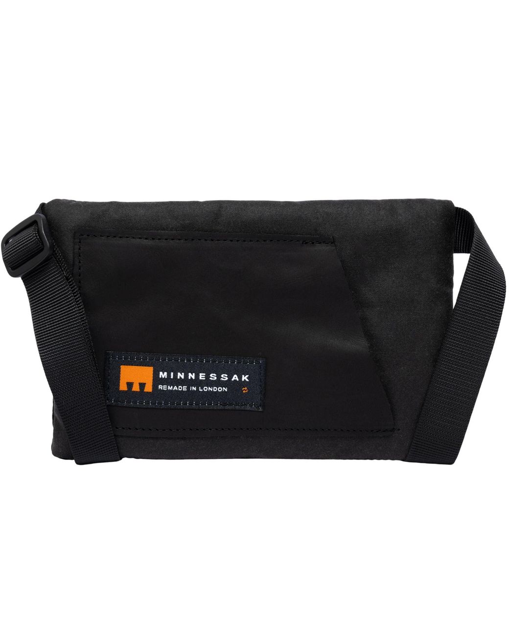 MINNESSAK Black Neck Tie B Bag for men