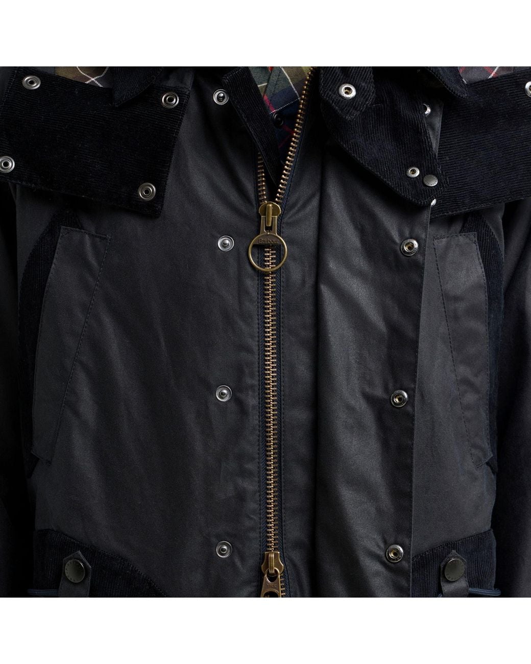 Barbour X Norbit Black Long Wax Jacket for men