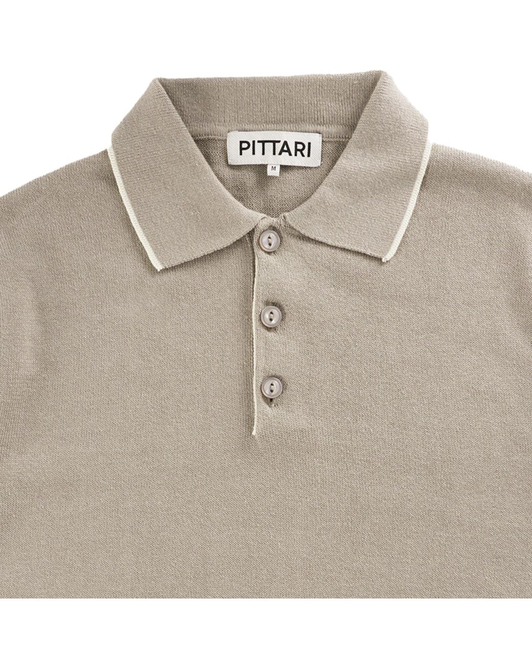 Pittari Gray Short Sleeve Polo Tipping for men