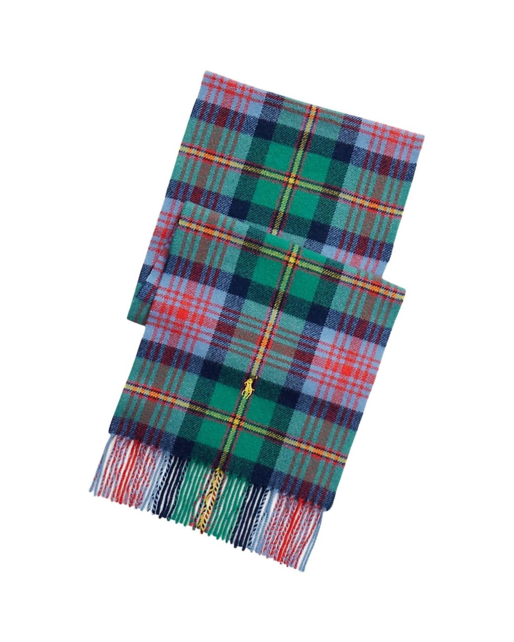 Polo Ralph Lauren Blue Classic Plaid Scarf for men