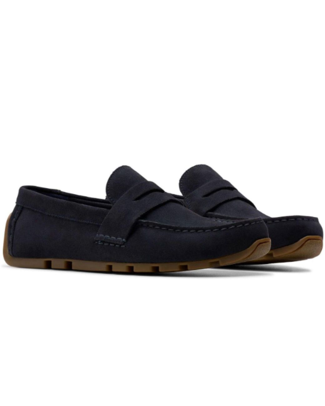 Clarks Blue Corsley Bar Loafers for men