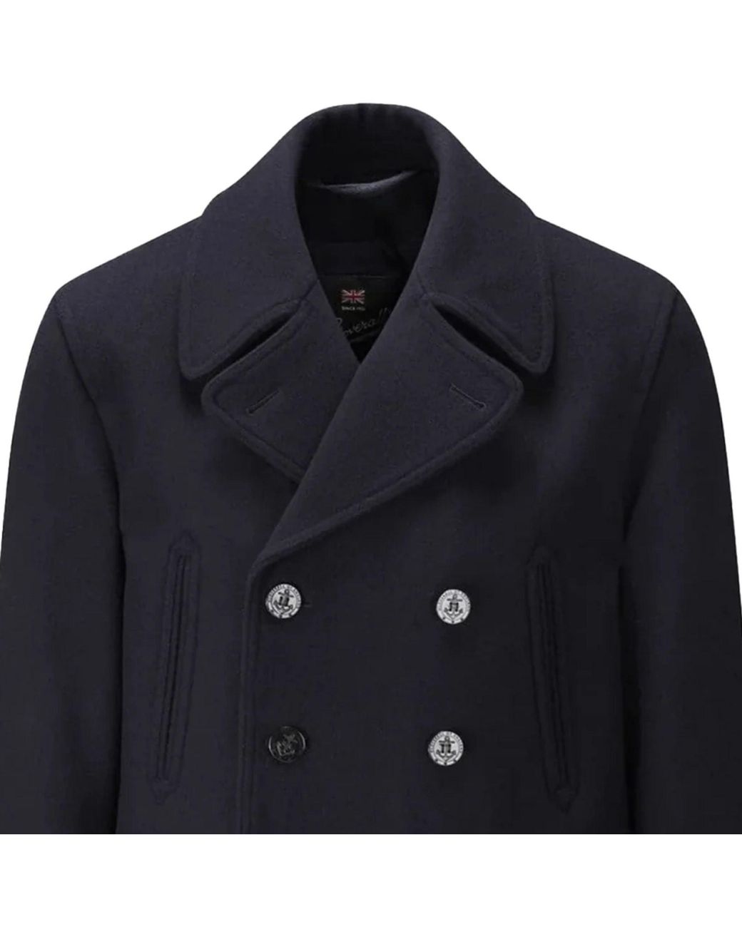 Gloverall Blue Churchill Peacoat for men