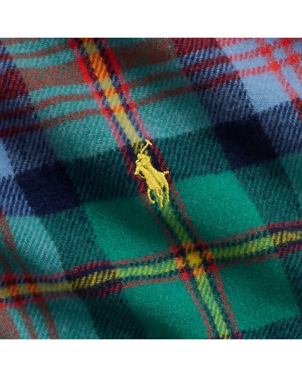 Polo Ralph Lauren Blue Classic Plaid Scarf for men
