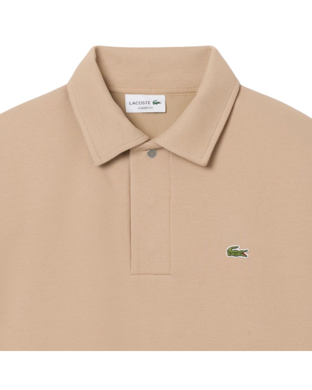 Lacoste Natural Polo Collar Piqué Sweatshirt for men