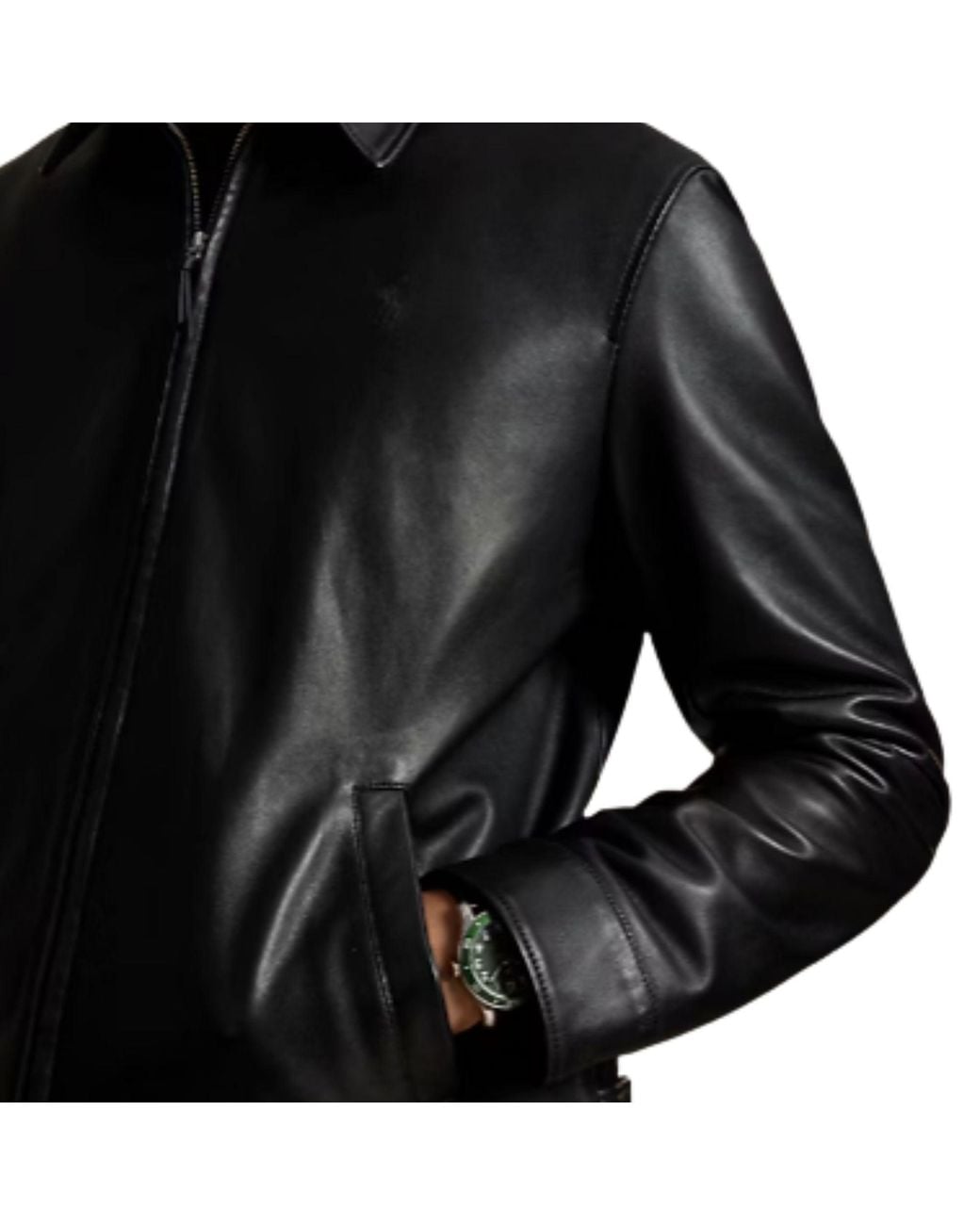 Polo Ralph Lauren Black The Bayville Leather Jacket for men