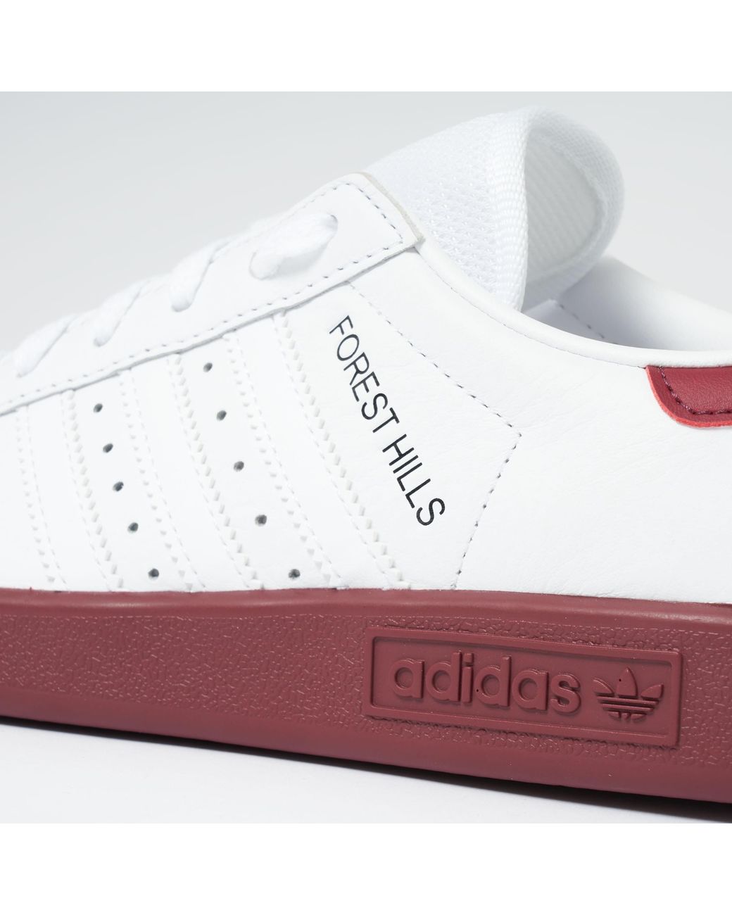 adidas Originals Forest Hills - White & Burgundy for Men | Lyst UK