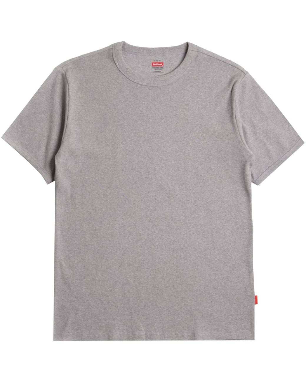 Healthknit Gray Heavyweight Rib Crew T-Shirt for men