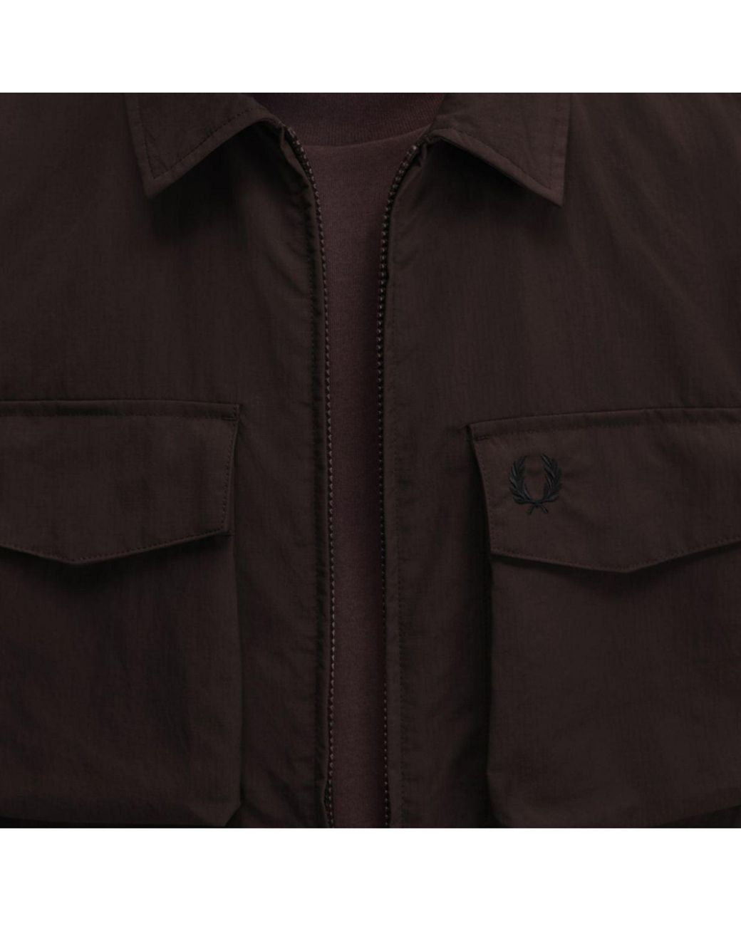 Fred Perry Black Ripstop Pocket Overshirt for men