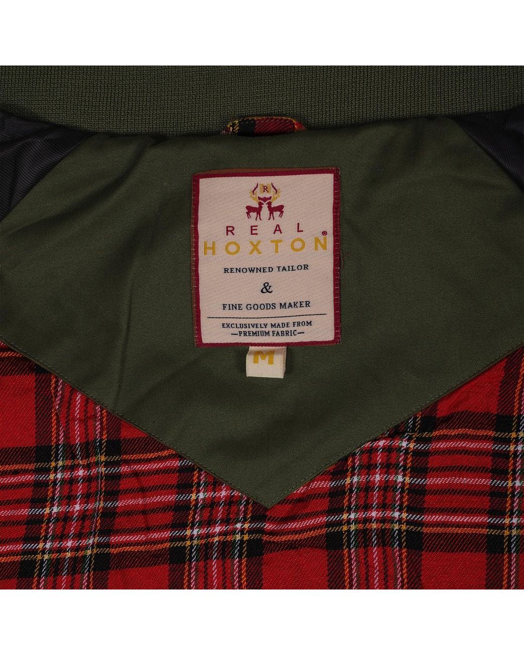 real hoxton Green Harrington Jacket for men