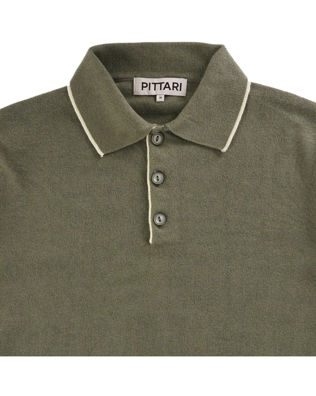 Pittari Green Short Sleeve Polo Tipping for men