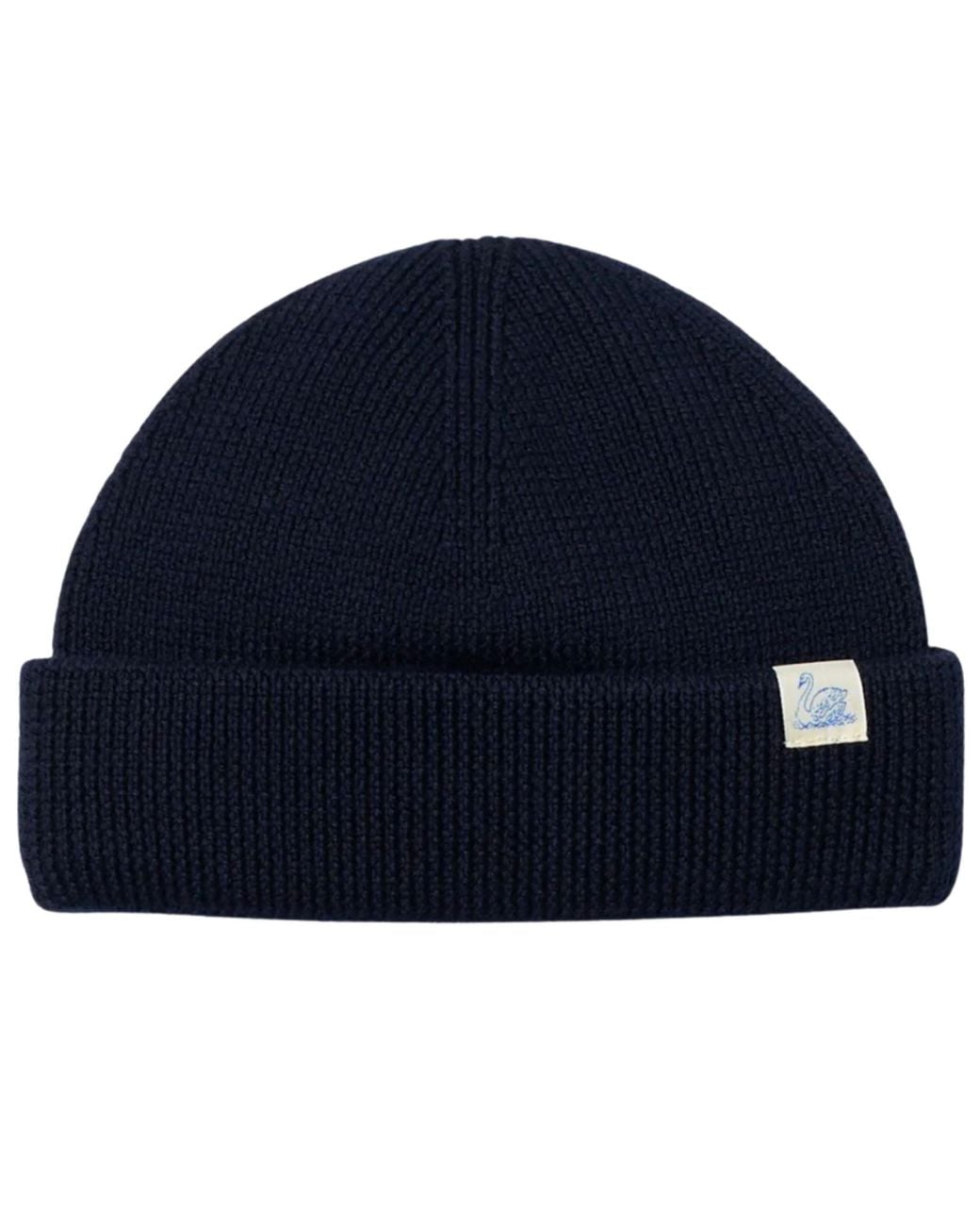 Merz B. Schwanen Blue Merino Wool Watch Cap for men