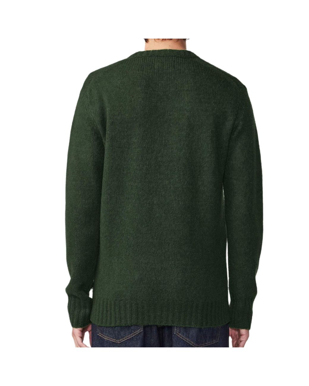 NN07 Green Lee Merino Wool Sweater for men