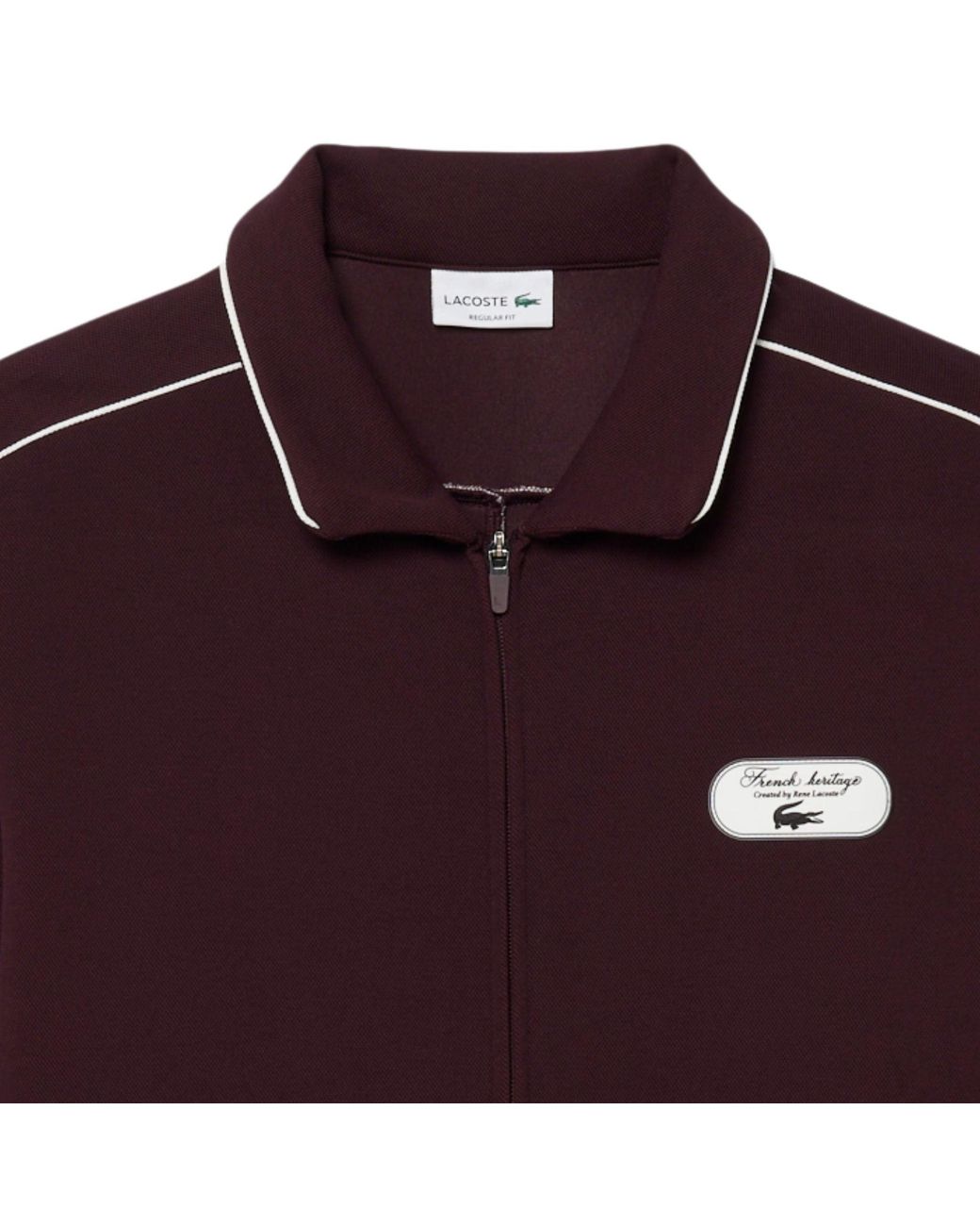 Lacoste Purple Tennis Heritage Zipped Badge Accent Sweatshirt for men