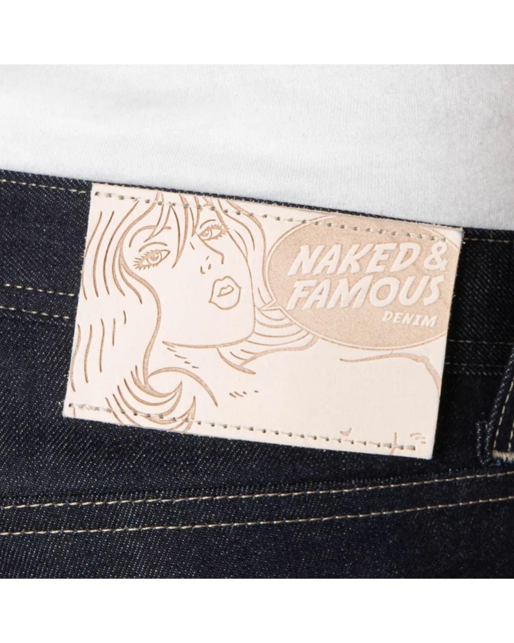Naked & Famous Blue Strong Guy Fox Fibre Weft for men