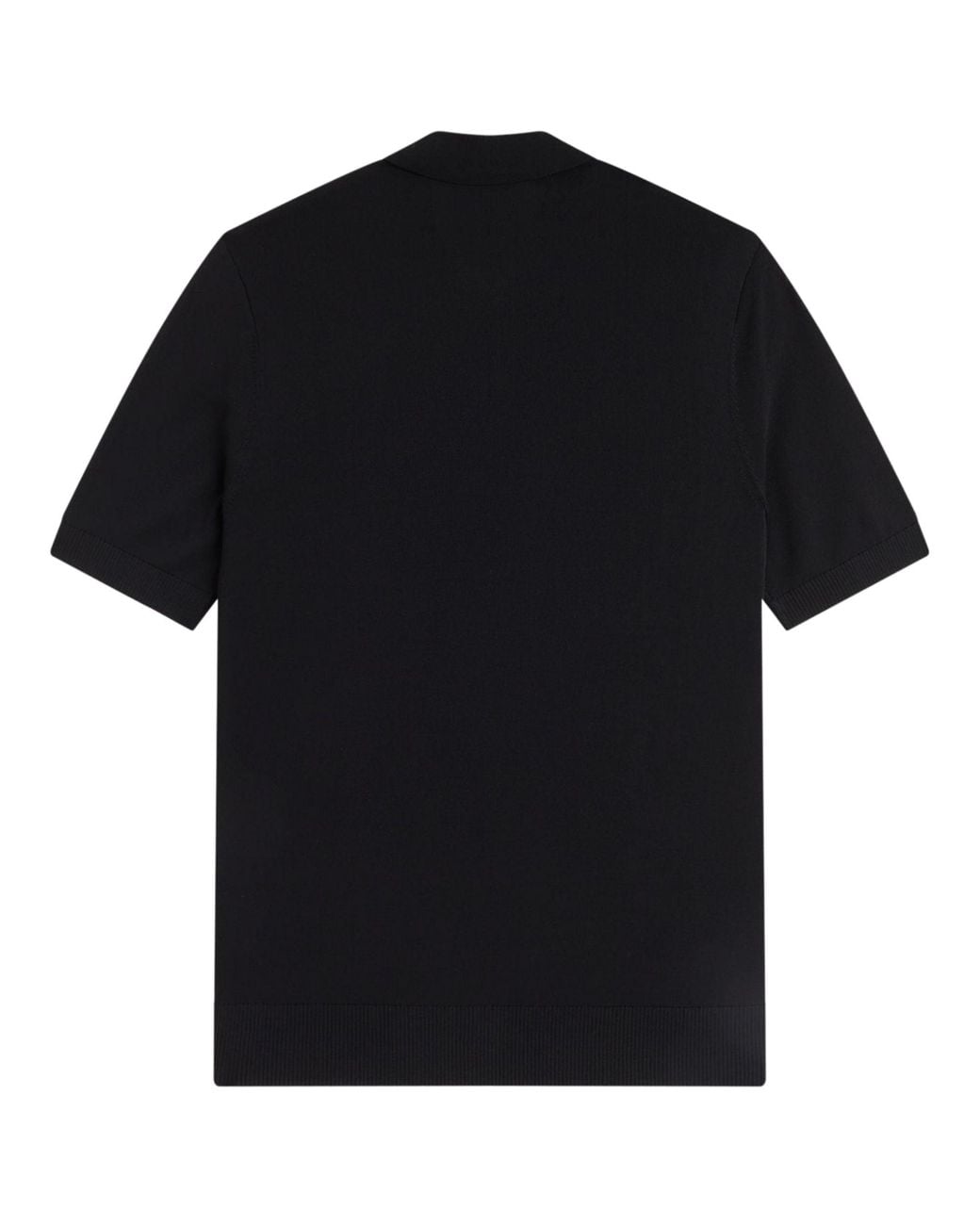 Fred Perry Black Cable Knitted Shirt for men