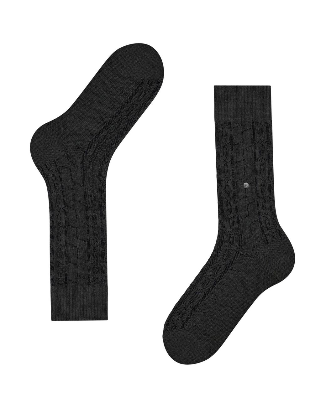 Burlington Black Tweed Socks for men