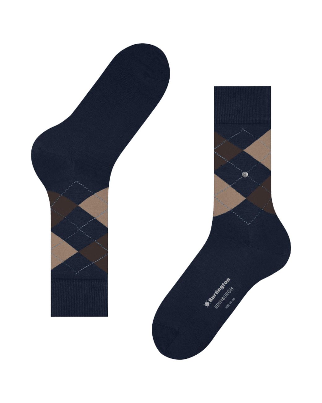 Burlington Blue Edinburgh Socks for men