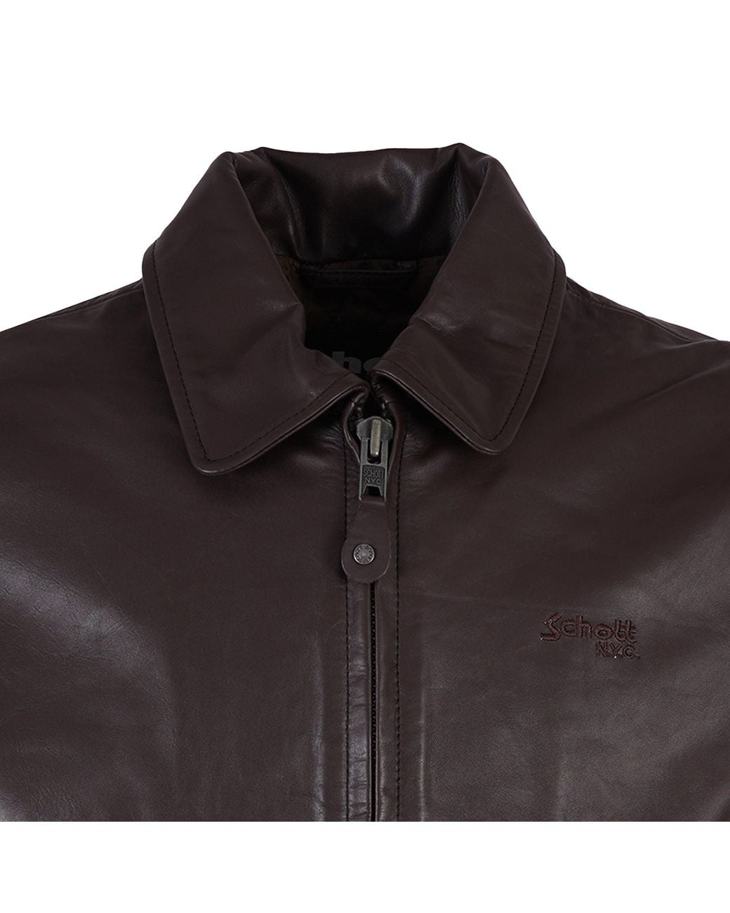 Schott Nyc Black Leather Jacket for men